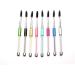 Acrylic Rhinestone Handle Eyelash Spiral Brush Comb Mascara Applicator Makeup Tool Yellow - Buy Online on GoSupps.com