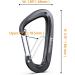 Brotree Carabiner Hooks - 1200kg Heavy-Duty Screw Lock Perfect for Hiking Camping & Fishing - 2 Black Wire Gate Key Rings - Buy Online on GoSupps.com