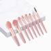 8PCS Mini Makeup Brush Set for Foundation, Powder, Blush, Eyeshadow - Coral Pink | GOHIGH Ordinary(2022) - Buy Online on GoSupps.com