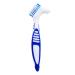 Wellsamed prosthesis brush Durebrush Extra Clean prosthetic toothbrush for the third prosthesis cleaning 1 piece color -sorted