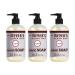 Mrs. MEYER'S Hand Soap Lavender 12.5 Ounce Pump (370ml) (3 Pack)