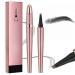 New Magic Eyebrow Pencil 3D Waterproof Eyebrow Pencil Contouring Pen 4-Tipped Precise Brow Pen Long-Lasting Natural Fine Stroke Eyebrow Pencil(Black)