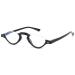 Lanomi fashion reading glasses Blue light filter women men semi -frame spring hinges computer visual help reading aid plastic small crescent glass