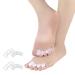 2 Pairs Bunion Toe Separators Gel Soft Toe Stretchers for Hammer Toe Gel Middle Toe Correctors Toe Straighteners Spacers Corrector Overlapping Toes Bunion Corrector Relief Pain for Yoga and Sports White