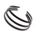 1cm Wide Black Narrow Thin Slim Plastic Alice Band Hair Bands Headband with Grip for Women Girls by Glitz4Girlz