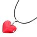 CALLARON during Love Heart Necklace Necklaces for Women Trendy Cowhide Rope Heart-shaped Necklace Chain