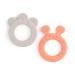 Done by Deer 4329097 Teething ring set of 2 silicone Deer friends sand/coral