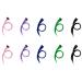 luxurious Long Straight Hair Clip Multi-Colour Trimmable Hair Extension Hairpin Rainbow Highlighted