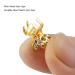 Mini Hair Claw Clips - No-Slip Glitter Jaw Clips for Women & Girls | Flower Metal Clamps (Gold-White Crystal) - Buy Online on GoSupps.com