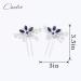Casdre Pearl Bride Wedding Hair Pins - Silver Blue Crystal Bridal Accessories for Women (Pack of 2) - Buy Online on GoSupps.com