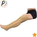 Petite Thigh High Compression Stockings 15-20 mmHg | Zipper Open Toe | P-L/XL Nude International Shipping Available - Buy Online on GoSupps.com
