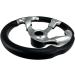 Pactrade Marine Non-Magnetic Boat Steering Wheel - Aluminum Frame, PU Sleeves, 3 Spokes, 12-1/2 Diameter, 3/4 Tapered Bore - Silver/Silver - Buy Online on GoSupps.com
