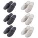TECEYFEET 6 Pair Unisex guest spout felt slippers slippers set hotelslipper disposable liper spa felt slippers for for spa guests travel hotel 43 EU black gray