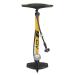 BV Bike Pump out of durable Steel - Bicycle pump 160 PSI high Pressure, Bike Tire Pump 17/24 inch Smart Valve Head, Schrader bike pump with gauge, Automatically Reversible Presta & Schrader, ball pump Dark Yellow