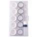 Wudaizhi 5-pair contact lens case set |Travel -friendly eye lens tanks |Control container for beauty and cosmetic clasp white gray