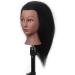 Desire of Goods Afro Training Head - Real Dark Brown Hair - 40 cm Hairdressing Mannequin with Stand - International Shipping Available - Buy Online on GoSupps.com