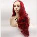 BGHJUE Women's Synthetic Wig with Bangs - Realistic Long Red Rolled Hair Wig Natural Scalp Simulation International Shipping - Buy Online on GoSupps.com