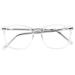 DOOViC Blue Light Filter Glasses/Reading Glasses Women Round Size Lenses Modern XAP002 C4 Transparent 1.0 x