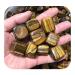 17mm-22mm Natural Polished Tiger Eye Yellow Quartz Cube Crystal Tumbled Stone 10pc