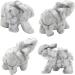 Ouubuuy Howlite Crystal Elephant Ornament 1.5 inch - Healing Gemstone Statue - Buy Online on GoSupps.com