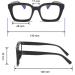 MMOWW 3-Pack Anti Blue Light Reading Glasses for Men & Women - Rectangular Anti-Fatigue Square Computer Glasses +1.0 Diopters in Black Leopard & Blue - Buy Online on GoSupps.com