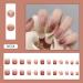 Red Brown Gradient Square Press on Nails - Acrylic Glossy Finish - Full Cover False Nails for Women | R578 - Buy Online on GoSupps.com