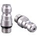 Stainless Steel M8x1 Male Thread Quick-Disconnect Plug Adapter for PCP Paintball Charging - 8mm Universal Fittings - Buy Online on GoSupps.com