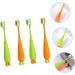 Frcolor 4-Piece Manual Carrot Toothbrush Set - Daily Oral Care Tools for Kids | Thorough Cleaning & Comfort - Buy Online on GoSupps.com