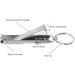 Stainless Steel Ultra-Thin Foldable Hand Toe Nail Clippers Cutter with Keychain Cutter Trimmer Silver Tool Key Ring Durable and Deft - Buy Online on GoSupps.com