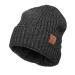 OZERO Knit Beanie Winter Hat, Thermal Thick Polar Fleece Snow Skull Cap for Men and Women Gray