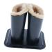 Saturey Double Heads Plush Lining Upright Desk Eyeglass Holder for Home