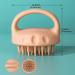 Foladion Silicone Scalp Massager & Exfoliator - Waterproof Head Scrubber Shampoo Brush for Men & Women - Soft Gentle Salmon Pink 1PC - Buy Online on GoSupps.com