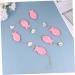 Yardenfun 1 Pc Decor Wedding Ornament Mini Beach Ornament Door Fish Hanging Ornament Pendant Curtain Wooden Pink 102X4.2CM - Buy Online on GoSupps.com