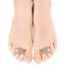 Toe Straightener Brace Splint Wrap for Hammer Toes Overlapping Toes and Broken Toe Splint to Correct Bent Toes Superior Toe Tape for Men and Women (1 Pair) (Tan)