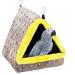MEWTOGO Large Winter Warm Bird Nest House, Fluffy Parrots Bird Bed for Cage Hanging Hammock Plush Shed Hut Hideaway Hut for Parakeets African Grey Cockatoos Cockatiels Lovebird