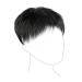Drasawee Real Human Hair Topper for Men - Short Black Clip-In Hairpiece for Thinning Hair 16x18cm Natural Style - Buy Online on GoSupps.com
