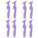 Didiseaon 8 Pcs Silicone Beauty Ruler Eyelash Spoolies Eyeliner Guide Template Eyeliner Guide Aid Blindfold