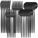 Silverware Set Silver Dinnerware Set 30pcs Forks Knives Spoons Cutlery Set Home Kitchen Dinnerware Stainless Steel Tableware Set Eco Friendly (Color : Black 30pcs)