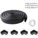 Vicloon Edge Protectors 2 M Foam Safety Strip and 4 Corner Cushion Protector Set Edge Corner Guards for Baby - Black - Buy Online on GoSupps.com
