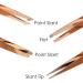 Wresetly 4-Piece Eyebrow Tweezers Set - Pointed & Angled Tweezers with Leather Case - Gold | Perfect for Precision Grooming | International Shipping Available - Buy Online on GoSupps.com