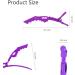 ZEVONDA 10Pcs Crocodile Hair Barrettes - Professional Women's Styling Clips with Non-slip Grip and Wide Teeth - Purple (10PCS) - Buy Online on GoSupps.com