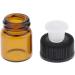 Fenteer 100 Mini Brown Glass Essential Oil Bottles (2 ml) - Empty Roller Ball Vials for International Shipping - Buy Online on GoSupps.com