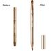Double-Sided Retractable Gold Cosmetic Brushes - Revolving Eyebrow Eyelash & Lip Brush with Cap for Perfect Travel Makeup - Buy Online on GoSupps.com
