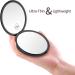Buy Gospire Pocket Make-Up Mirror - 1x/10x Double-Sided Compact Handbag Mirror for Women | Portable Foldable and Ultra Slim - Perfect for Travel | 10.2 cm Black - Buy Online on GoSupps.com