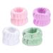 4paires Bracelet De Poignet Peluche De Confortables Pour Spa Et Sports Absorbantes Pour Lavage Visage R utilisables Et Lavables Machine Rose Vert Blanc