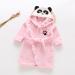 Miyanuby Baby Boys Girls Bathrobe - Soft Flannel Panda Hoodie for Kids 3-4 Years | Cute Animal Nightwear Gift - Buy Online on GoSupps.com