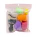 Dolovemk 5 PCs/Pack MakeUp sponge mixer set + Kabuki makeup curve primer smooth foundation sponge powder puff beauty egg (latex -free)