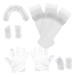 minkissy 1 Set portable suite white earmuffs tool kit gloves applicator bleach bleach kit Hair oil salon hair dyeing tool shower cap tool hair dye set Accessories hair applicator tool 6.9x4.8cm White