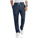 BARCO Grey's Anatomy Scrubs - Evan Scrub Pant for Men Elastic Waist with Zip Fly Straight Leg Men's Scrub Pant Large Steel