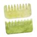 Beavorty 2st Massagekamm natural jade ridge scrap green gua shah ridge yellow jadekamm jade combs tools for the scalp massage anti hair loss meridiankamm Miss natural jade